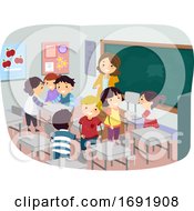 Poster, Art Print Of Kids Class Introduction Illustration