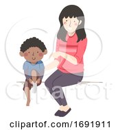 Kid Boy Coordination Disability Illustration