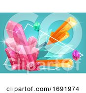 Poster, Art Print Of Gem And Mineral Background