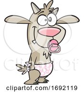 Cartoon Baby Goat by toonaday