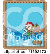 Poster, Art Print Of Christmas Sloth Border