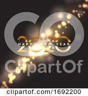 Poster, Art Print Of Happy New Year Background With Bokeh Lights Design