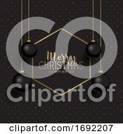 Poster, Art Print Of Black And Gold Christmas Background