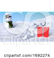 3D Christmas Winter Landscape