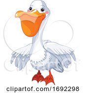 Poster, Art Print Of Cute Happy Pelican