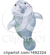 Cute Happy Manatee