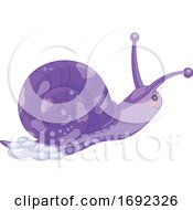 Poster, Art Print Of Cute Happy Purple Sea Snail