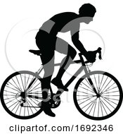Poster, Art Print Of Bike Cyclist Riding Bicycle Silhouette