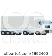 Poster, Art Print Of Logistics Semi Truck Big Rig Concept