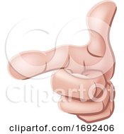 Poster, Art Print Of Pointing Cartoon Hand