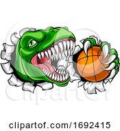 Dinosaur Basketball Player Animal Sports Mascot