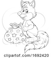 Poster, Art Print Of Cute Fox With A Gift