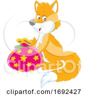 Cute Fox With A Gift