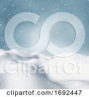 3D Winter Snowy Landscape