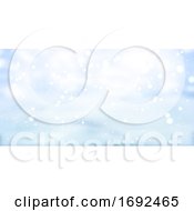 Poster, Art Print Of Christmas Snowy Banner Design
