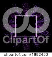 Poster, Art Print Of Glitter Background With Blank Frame
