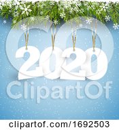 Poster, Art Print Of Happy New Year Background With Hanging Letters