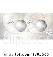 Poster, Art Print Of Happy New Year Bauble Banner