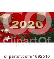 Poster, Art Print Of 2020 Happy New Year Background