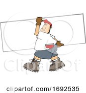 Cartoon Sheetrock Worker