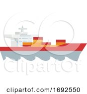 Poster, Art Print Of Logistics Cargo Container Ship Concept