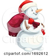 Poster, Art Print Of Santa Snowman
