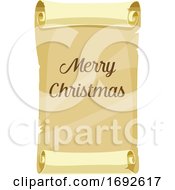 Poster, Art Print Of Merry Christmas Scroll