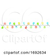 Border Of Colorful Christmas Lights by Vector Tradition SM