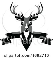 Poster, Art Print Of Black And White Deer