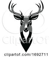 Poster, Art Print Of Black And White Deer