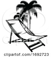 Poster, Art Print Of Beach Chair And Palm Trees
