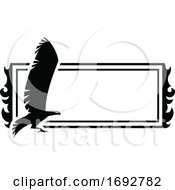 Poster, Art Print Of Black And White Eagle Design