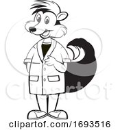 Poster, Art Print Of Scientist Skunk Laughing