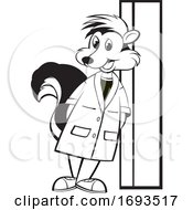 Poster, Art Print Of Scientist Skunk Leaning
