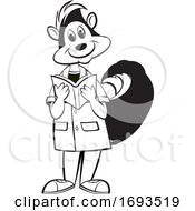 Poster, Art Print Of Scientist Skunk Reading A Book