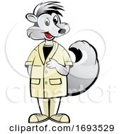 Scientist Skunk Laughing by Lal Perera