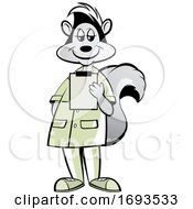 Poster, Art Print Of Scientist Skunk Holding A Clipboard