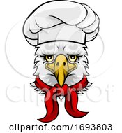 Poster, Art Print Of Eagle Chef Mascot Cartoon Character