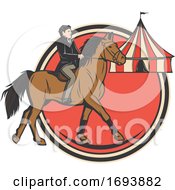 Poster, Art Print Of Circus Horse Rider