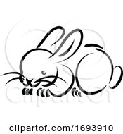 Poster, Art Print Of Calligraphy Styled Chinese Zodiac Rabbit