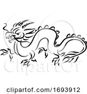 Poster, Art Print Of Calligraphy Styled Chinese Zodiac Dragon