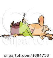 Cartoon Man Dead By Chocolate