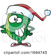 Cartoon Grinning Christmas Pickle