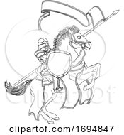 Poster, Art Print Of Medieval Joust Knight On Horse