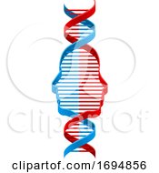 Poster, Art Print Of Dna Strand With Faces