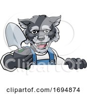 Wolf Gardener Gardening Animal Mascot