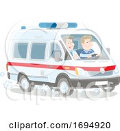 Poster, Art Print Of Paramedics In An Ambulance