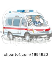 Paramedics In An Ambulance