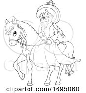 Poster, Art Print Of Winter Princess On A Horse
