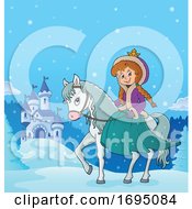 Winter Princess And Horse by visekart